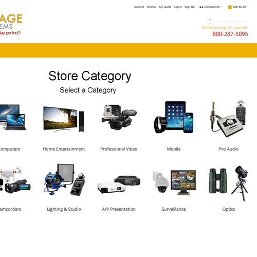 store category wireframe for online store.